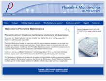 Tablet Screenshot of phonelinkmaintenance.co.uk